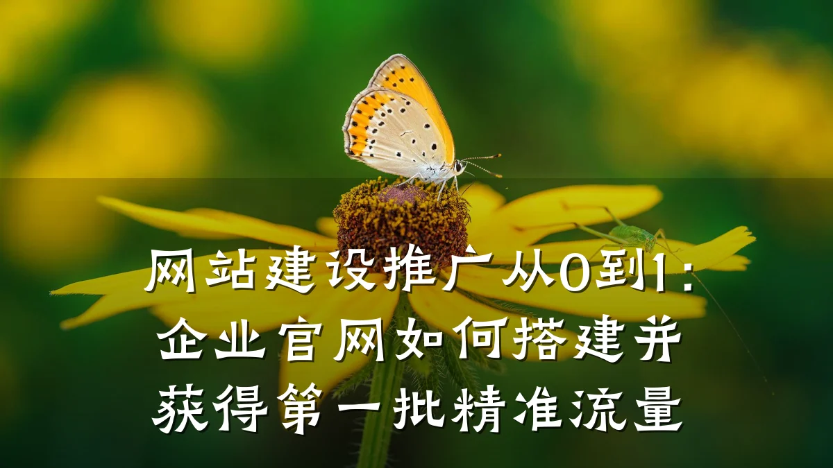 网站建设推广从0到1：企业官网如何搭建并获得第一批精准流量