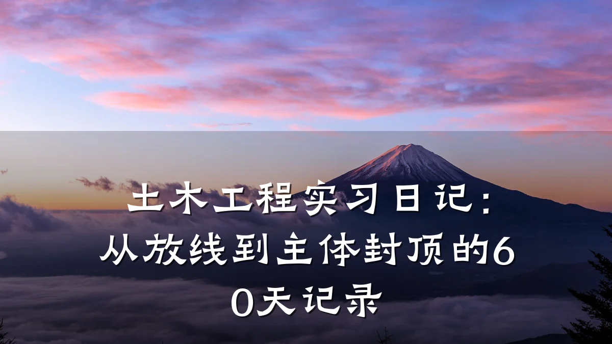 土木工程实习日记:从放线到主体封顶的60天记录