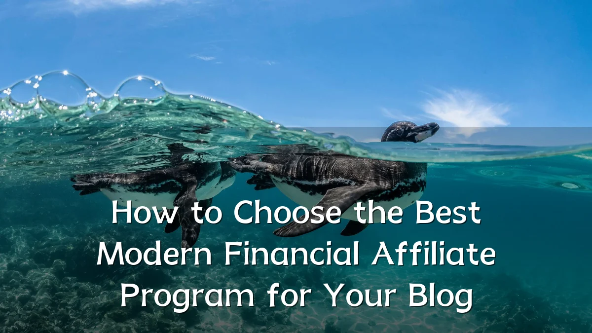 How to Choose the Best Modern Financial Affiliate Program for Your Blog