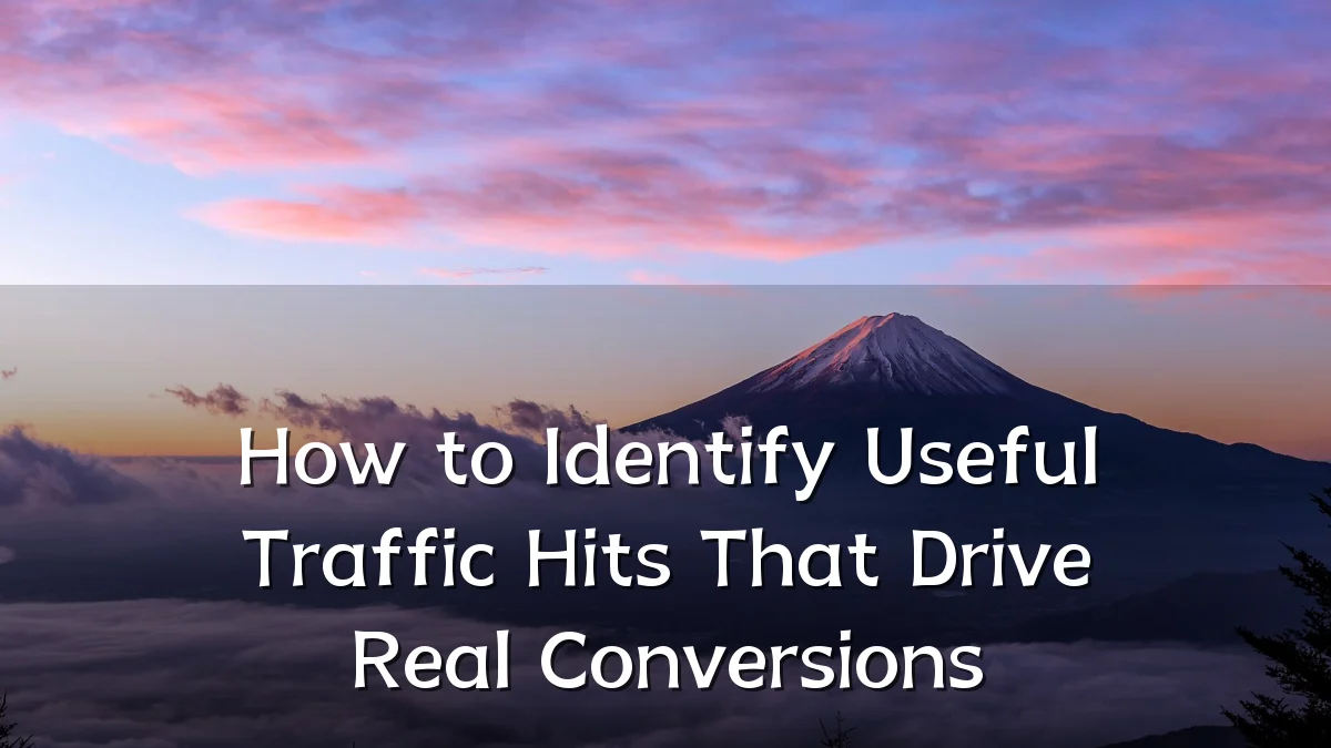 How to Identify Useful Traffic Hits That Drive Real Conversions