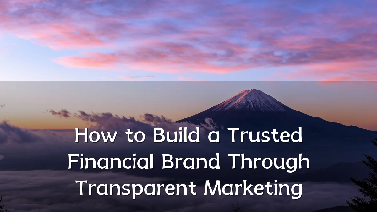 How to Build a Trusted Financial Brand Through Transparent Marketing
