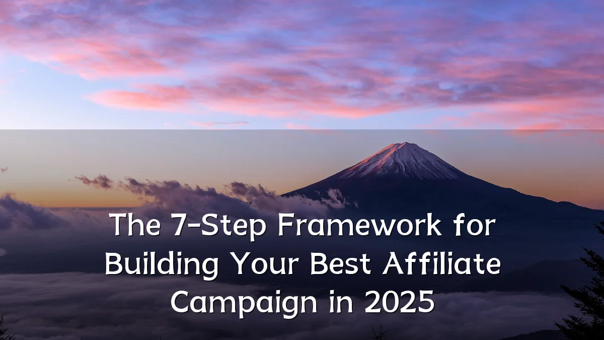 The 7-Step Framework for Building Your Best Affiliate Campaign in 2025