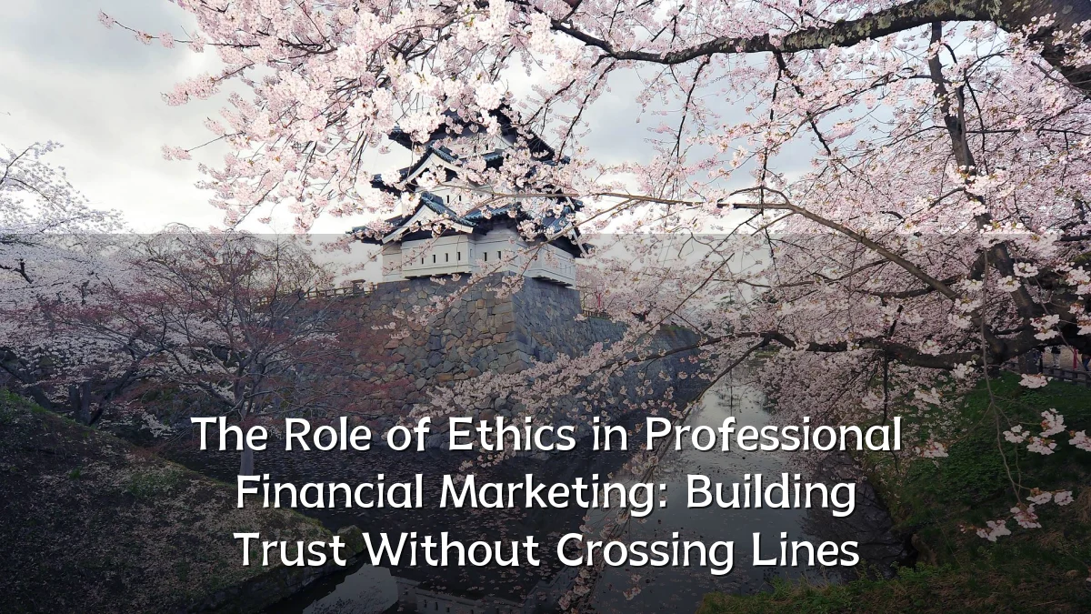 The Role of Ethics in Professional Financial Marketing: Building Trust Without Crossing Lines